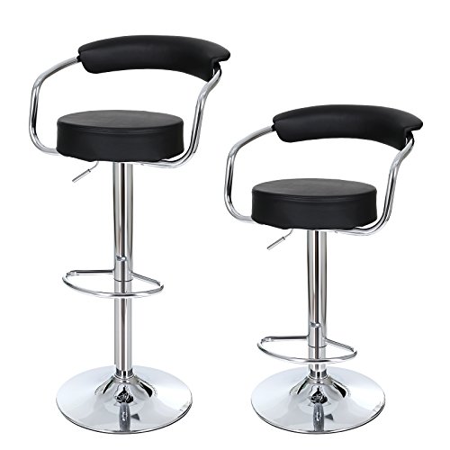 2 x tabourets de bar chaises hauteur réglable r...