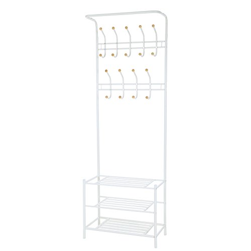 Portemanteau portant vêtement étagères à chauss...