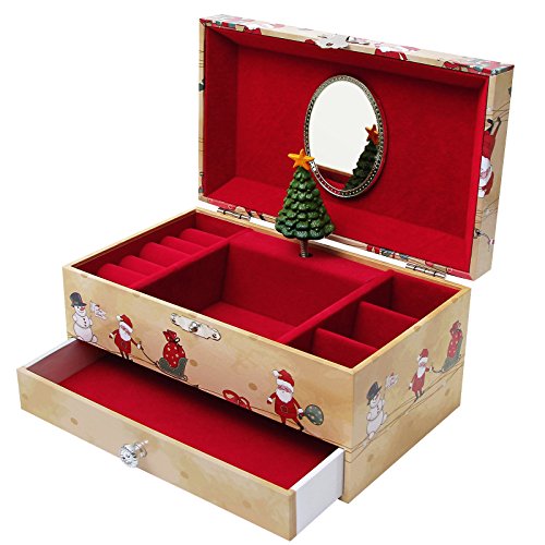 Boîte à bijoux musicale coffret de bijoux motif...