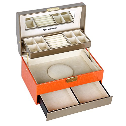 Coffret boîte à bijoux présentoirs beauty case ...