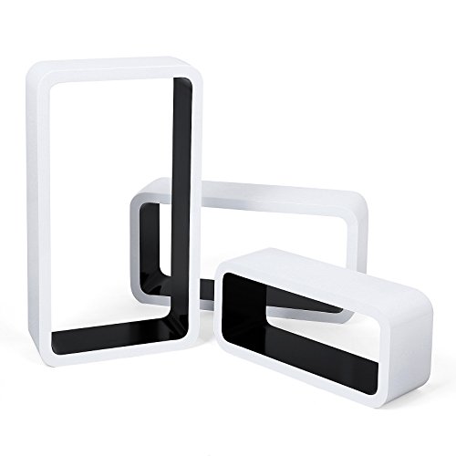 Mdf lot de 3 étagères murales lounge cube pour ...