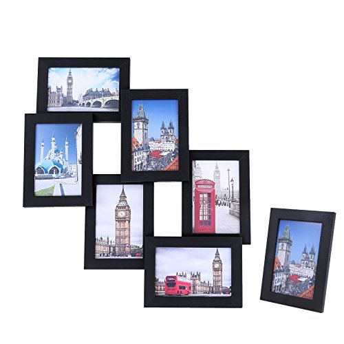 Cadre photo pêle-mêle mural en mdf capacité de ...