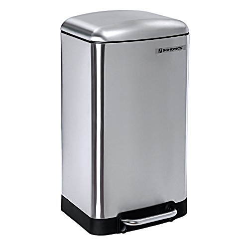 Poubelle de cuisine en acier inoxydable à pédal...