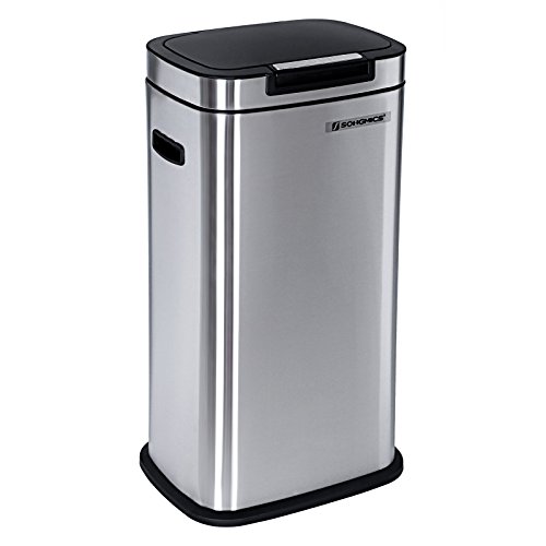 38 l poubelle de cuisine en acier inoxydable av...