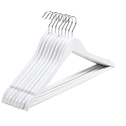 Lot de 20 cintres en bois avec encoches et avec...