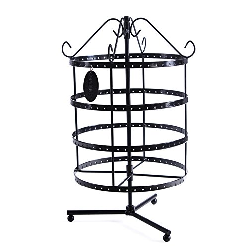 Noir présentoir porte-bijoux 4 rangs de boucles...