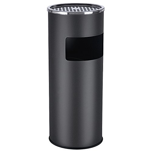 Noir poubelle en acier inoxydable 30 l avec cen...