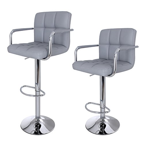 Lot de 2 tabourets de bar haut chaise de bar si...