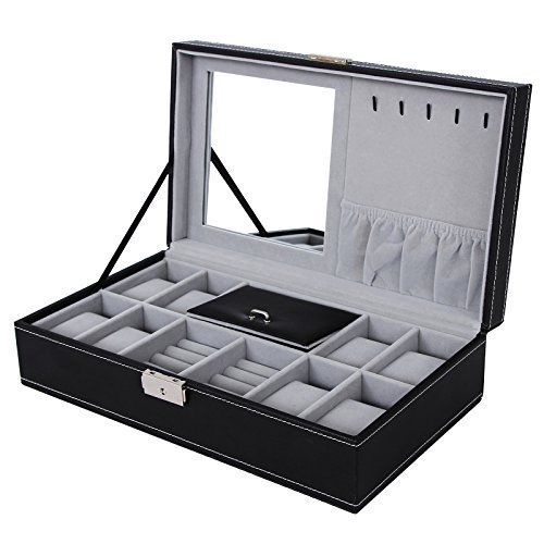 Présentoir coffret boîte à montre 8 montres noi...