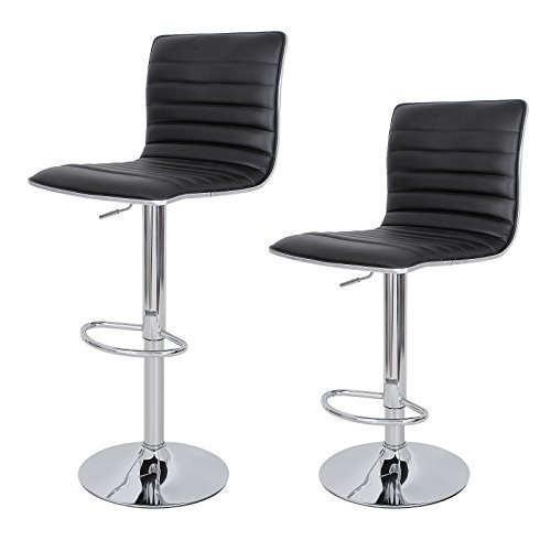 2 x tabouret de bar simili cuir pu rotative à 3...