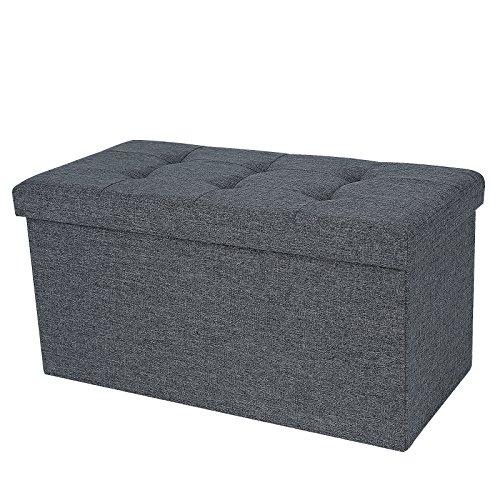 76 x 38 x 38 cm pouf de rangement pliable charg...