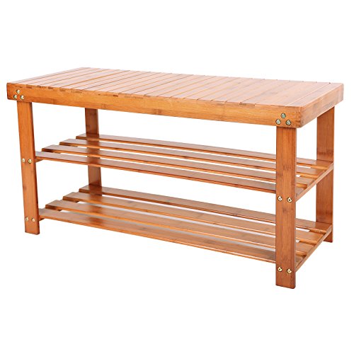 Étagère à chaussures 2 niveaux banc pour chauss...