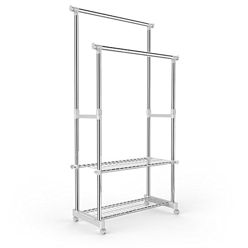 Portant / penderie à vêtement avec étagères à c...