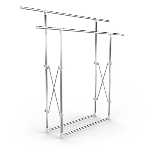 Portant / penderie à vêtement 2 barres hauteur ...