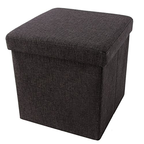 38 cm cube pouf coffre de rangement pliable cha...