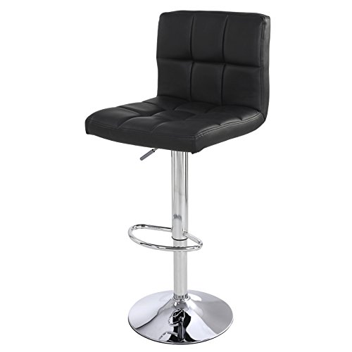 Chaise et tabouret de bar avec dossier noir hau...