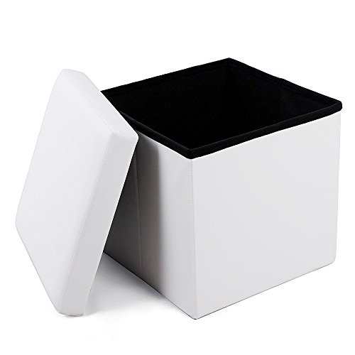 38 cm cube pouf coffre de rangement pliable cha...