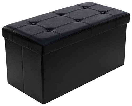 Pouf coffre de rangement gain de place boîte ta...