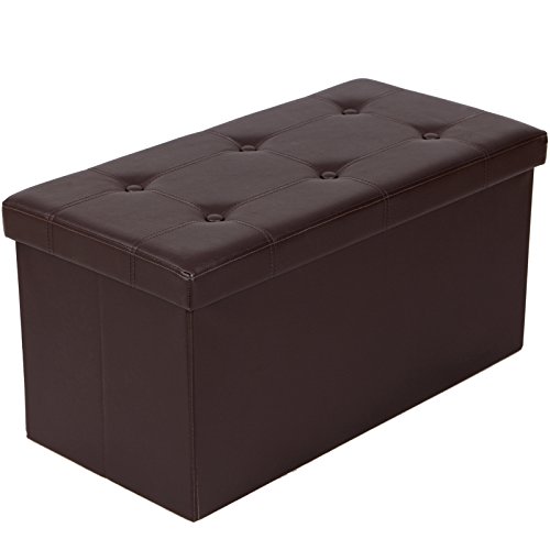 76 x 38 x 38 cm pouf coffre de rangement pliabl...