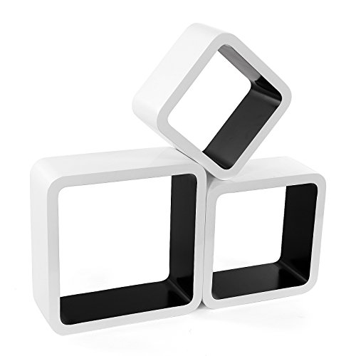 Lot de 3 étagères lounge cube murales pour cd/ ...