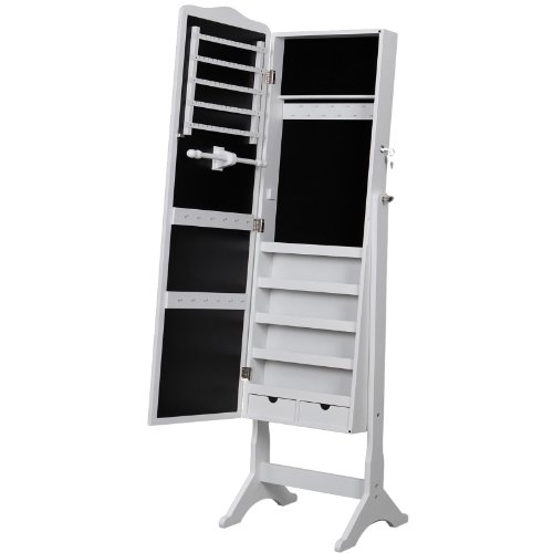 158 x 41 x 38 cm armoire à bijoux rangement ave...