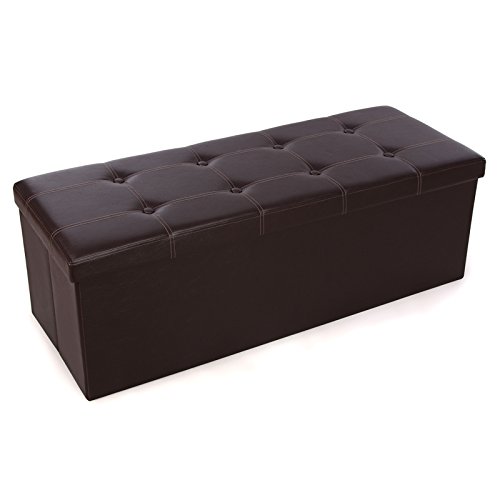 110 x 38 x 38 cm grand pouf coffre de rangement...