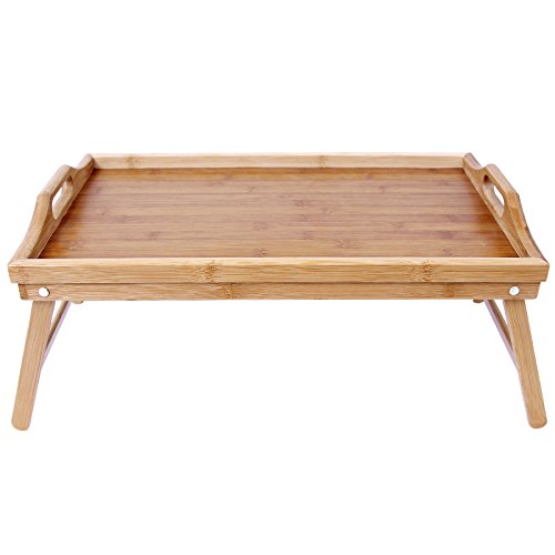Plateau petit déjeuner table de lit en bambou p...