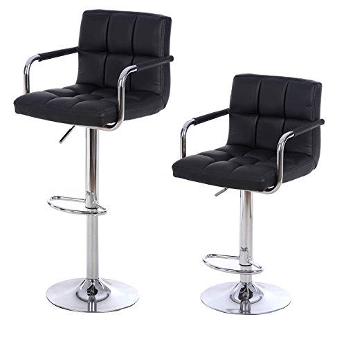 Lot de 2 tabourets de bar haut chaise de bar si...