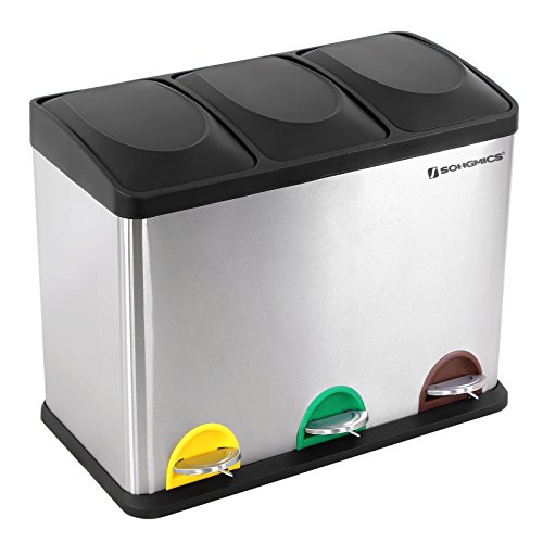 45 litres poubelle tri sélectif avec pédale et ...