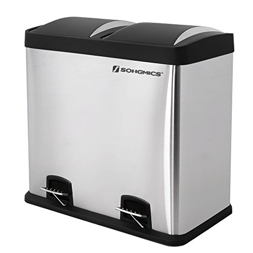 2 x 24 l poubelle double compartiment poubelle ...