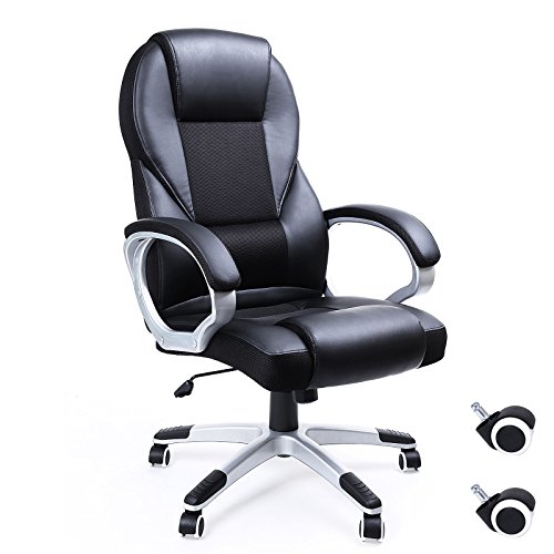 Noir chaise fauteuil de bureau chaise pour ordi...