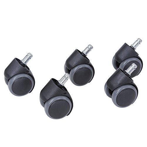 Lot de 5 roulettes pour chaise de bureau gris 1...