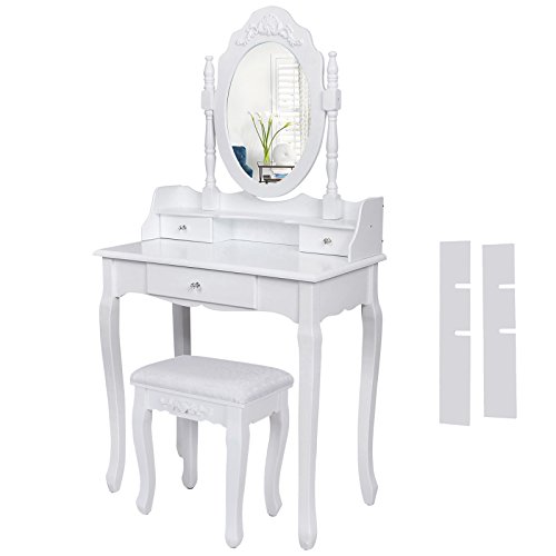 3 tiroirs - blanc coiffeuse table de maquillage...