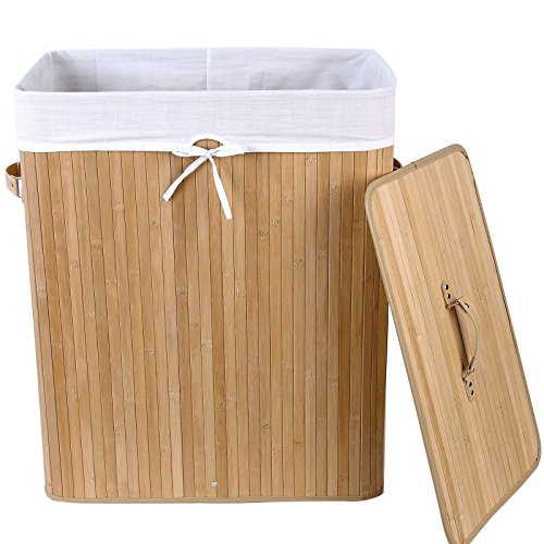 3 poignées, 52 x 32 x 62.5 cm, panier à linge 1...