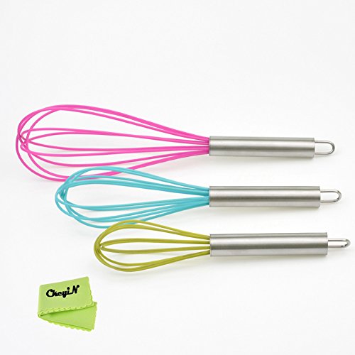 Pieces 12/10/8 pouces fouet cuisine silicone -a...