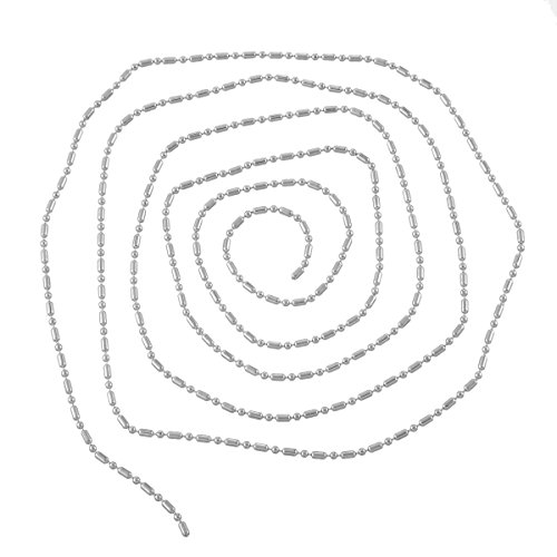 2 mètres chaine collier maille boule en acier i...