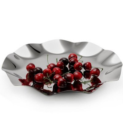 Acier inoxydable sculpture sur une fleur et le ...