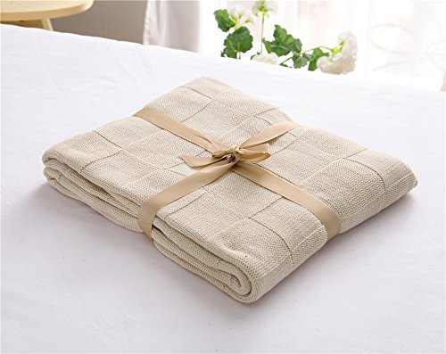 Tricoté main complet de Flanelle douce serviett...