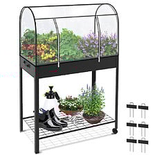 VOUNOT VOUNOT VOUNOT Potager sureleve avec bache PVC 80.5x130x43cm noir code EAN 6973424411391 