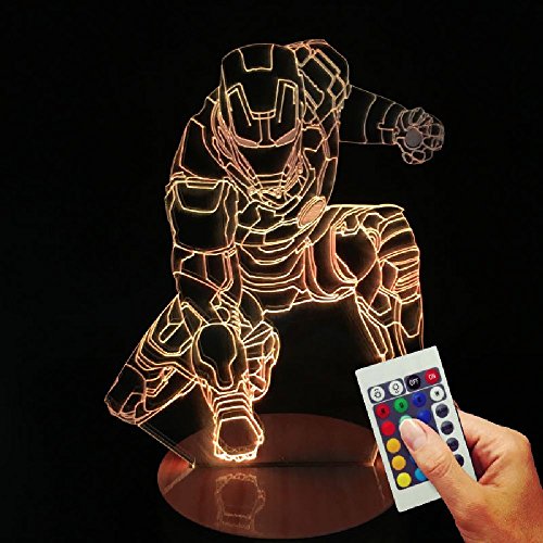 Iron Man Lampe Déco Landing (hologramme Illusio...