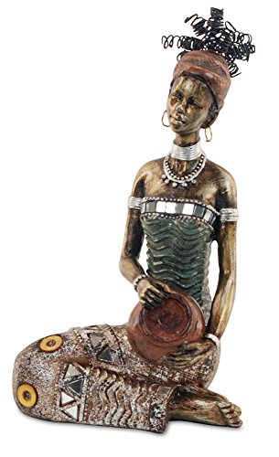 Africaine assise, Collection ETHNIK mod 1, H 17 cm