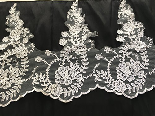 DH2 mariée tissu ivoire filaire Bordure en dent...