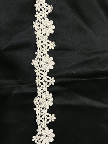 DH7 mariée en tissu ivoire Bordure en dentelle ...