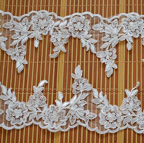 tr03 festonné filaire Ivoire Mariage Bordure en...