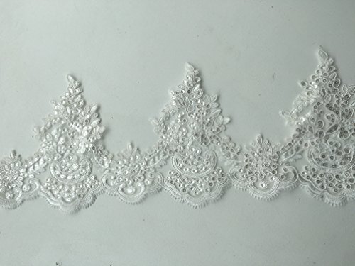 DH1 mariée tissu de perles filaire Bordure en d...