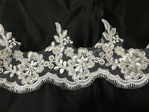 DH4 mariée tissu de perles filaire Bordure en d...