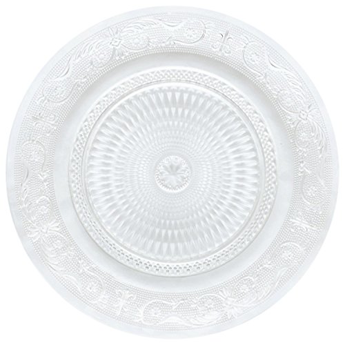 Inconnu LOT DE 4 ASSIETTES PLATES EN VERRE CISELE code EAN 7105272717069 