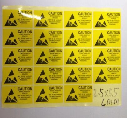 daily deals Nouveau 2.5 * 5.5cm ATTENTION Autocollant étiquette adhésive pour ESD antistatique Paquet électronique Blindage Parti Anti Static Device Sensitive code EAN 7105705745270 