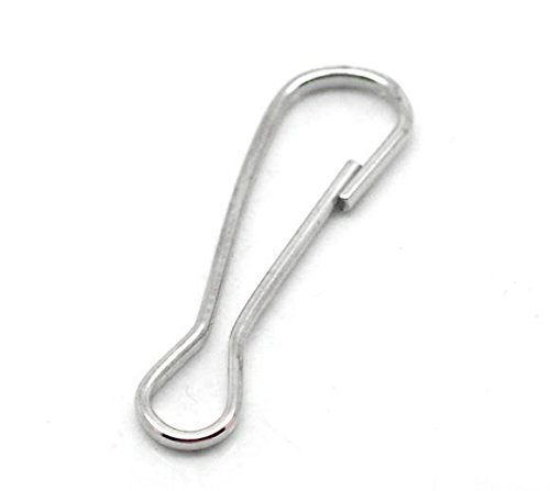 New Cordons 200 Silver Tone ID Badge Holder Cli...