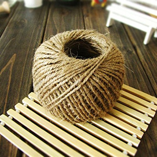 daily deals New Jute Twine100m * 2ply décoratif Accessoire main Chanvre boulangers Rope Emballage Twine Crafting cadeau lables étiquettes volantes corde de chanvre code EAN 7106206267117 